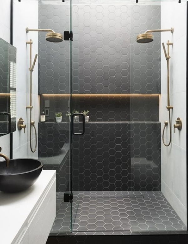 schwarz weißes Badezimmer Design Badezimmer Ideen