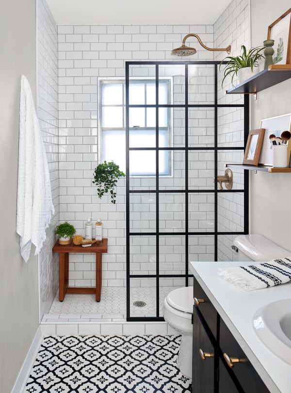 3 qm Bad einrichten – Tipps für ein funktionelles und stilvolles Badezimmer dusche und waschbecken mit trennwand