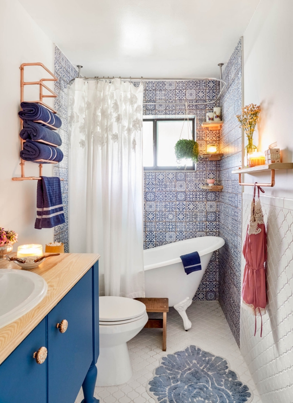3 qm Bad einrichten – Tipps für ein funktionelles und stilvolles Badezimmer kleines bad bunt kreativ
