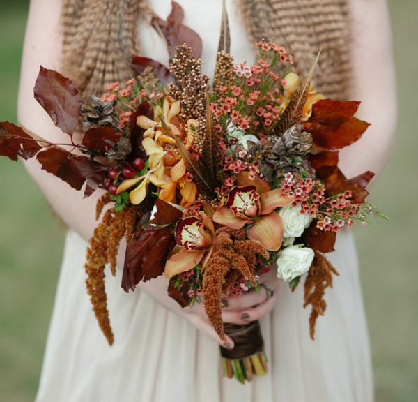Brautstrauß Herbst – beliebtesten Blüten für die Vintage Hochzeit strauß mit trockenen blumen