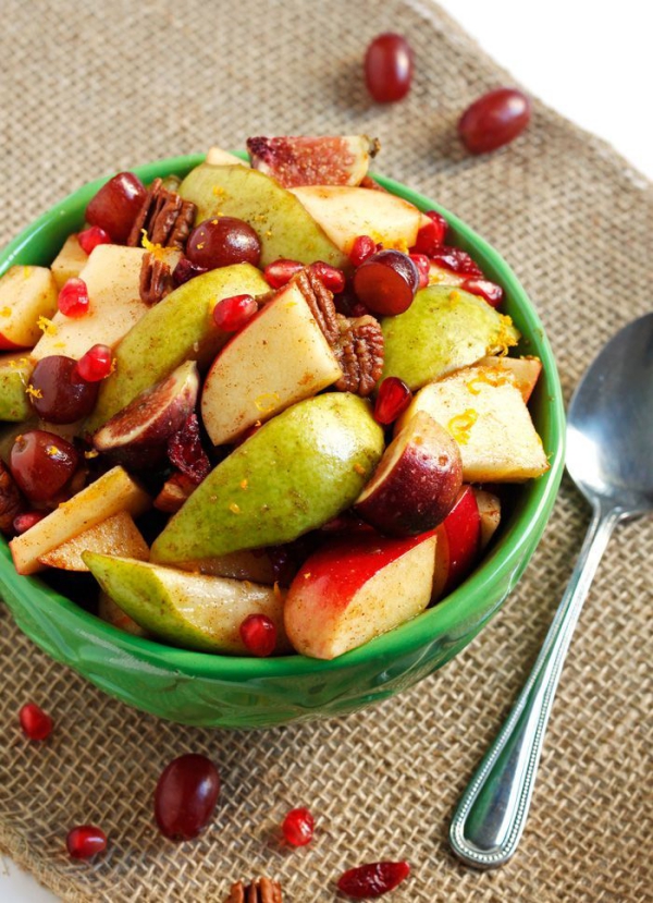 Fruchtige Herbst Dessert Ideen und Rezepte ohne Kürbis fruit salat gesund herbst