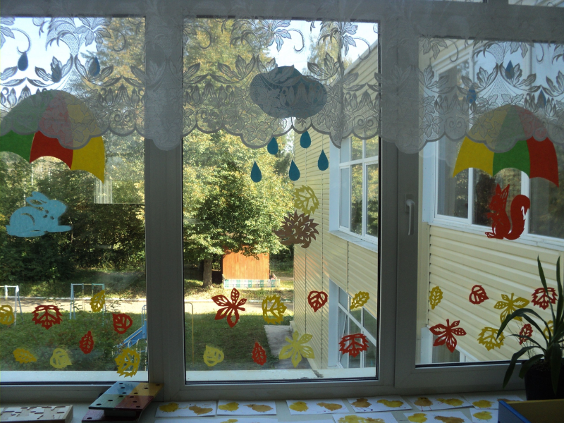 DIY Kunst Herbst Fensterbilder