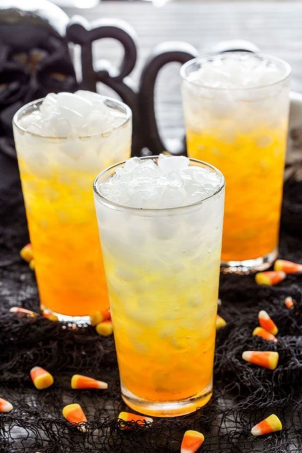 Halloween Bowle Rezeptideen für Ihre nächste Party orange ombre bowle limonade