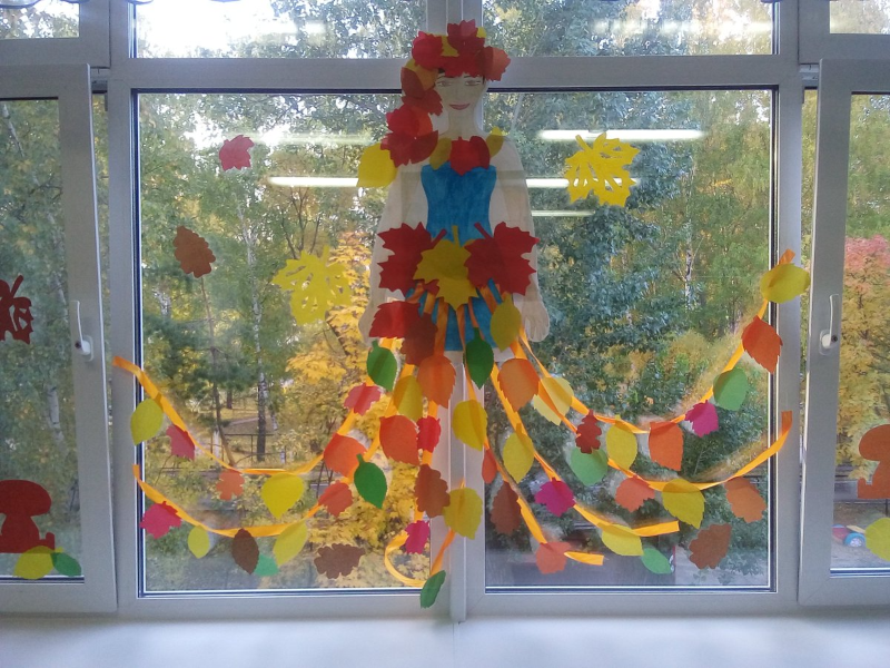 Herbst Fensterbilder Basteln mit Kindern