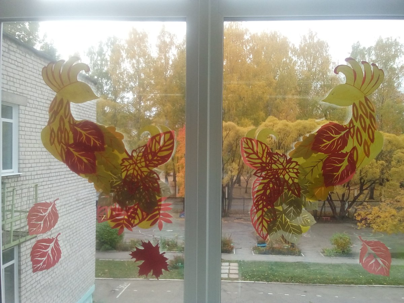 Herbst Fensterbilder - Vögel Ideen - Fensterbilder