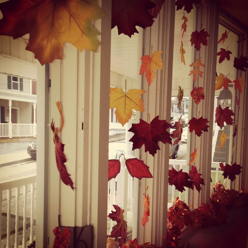 Herbstliche DIY Deko Herbst Fensterbilder