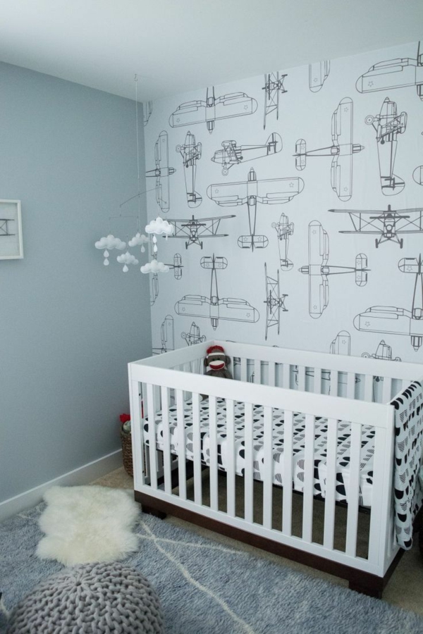 babyzimmer teppich junge design einrichtung blaunuancen