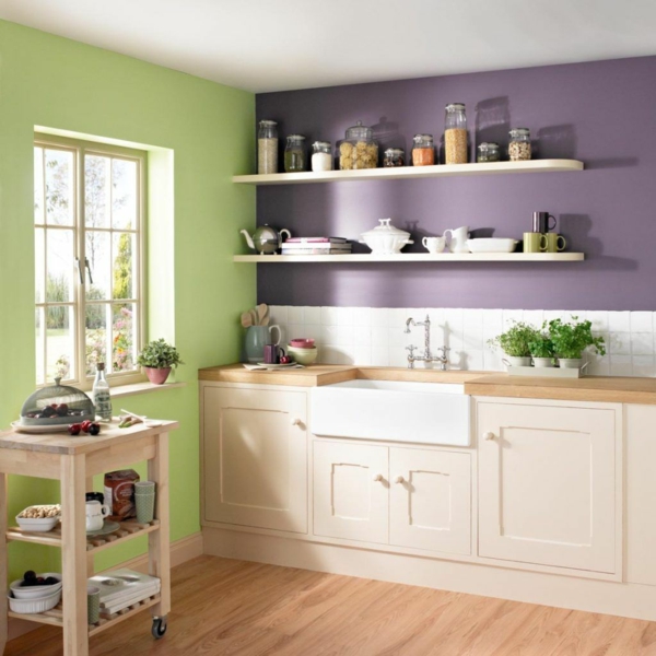küche streichen farbideen farbige wände schöne küchen
