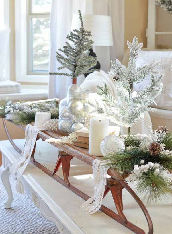 winterdeko basteln kreative weihnachtsdeko ideen wohnzimmer