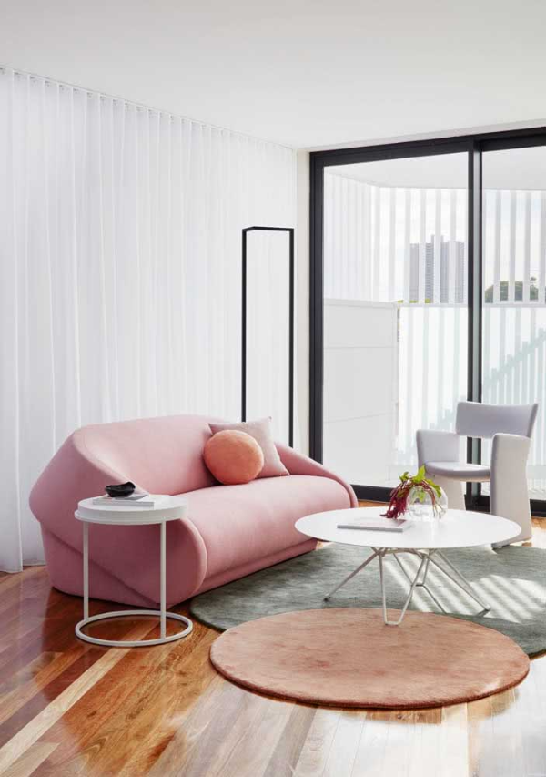 Glas Ideen Couh in einer Rosa Farbe Rosa Sofa