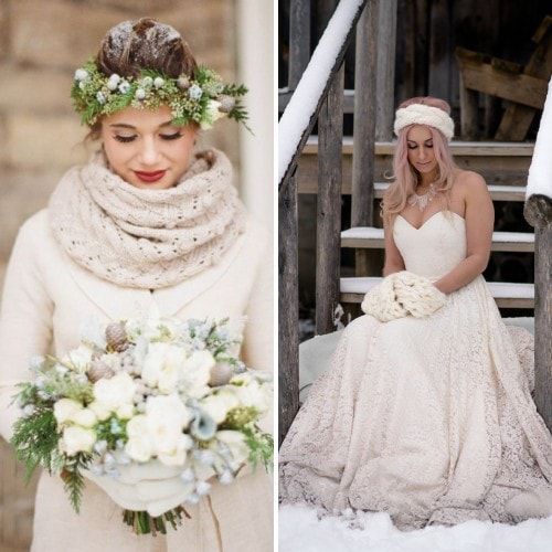 Winterhochzeit - moderner Brautstrauß - tolle Ideen