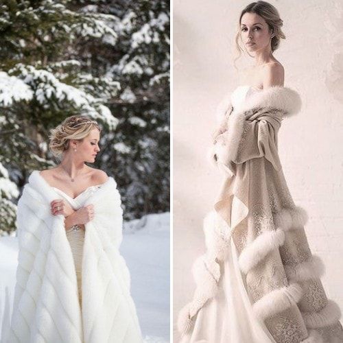 Winterhochzeit tolle Hochzeitskleider Ideen