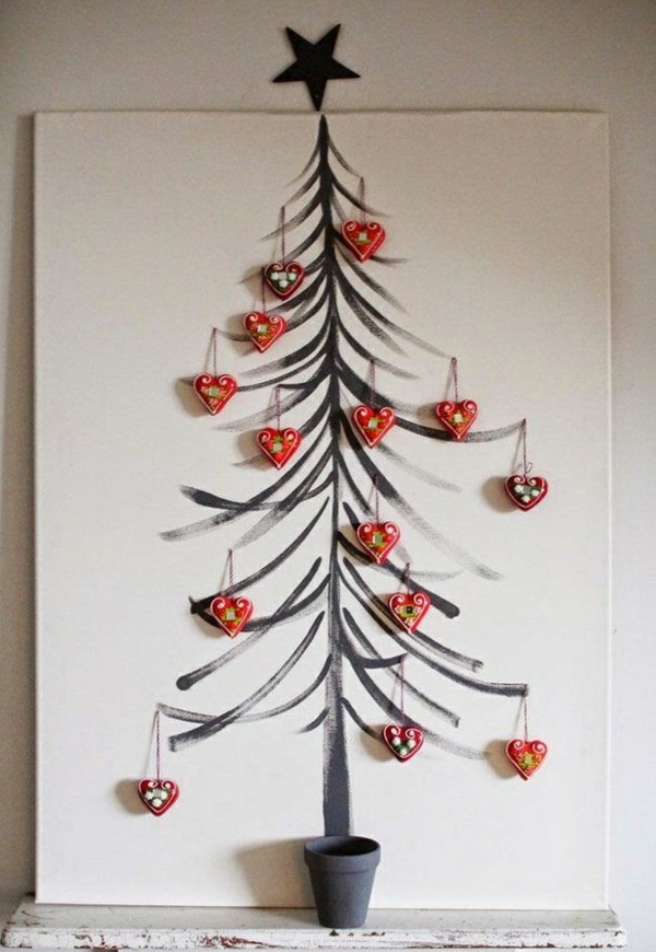 außergewöhnliche weihnachtsdeko selber machen kreative bastelideen weihnachtsbaum alternativen