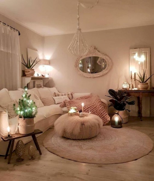 wohnzimmer einrichten ideen weihnachten gemütliches wohnzimmer warme farben