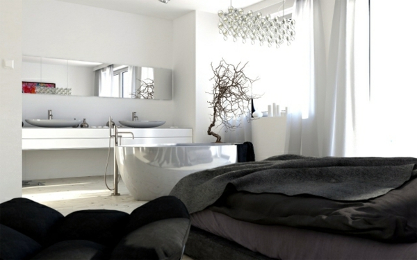 badezimmer design ideen freistehende badewanne ausgefallene einrichtungsideen