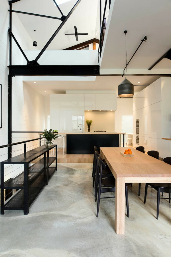 minimalistisch einrichten esszimmer einrichtung offene küche