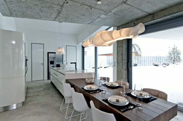 minimalistisch einrichten esszimmer ideen neutrale farben elegantes interieur