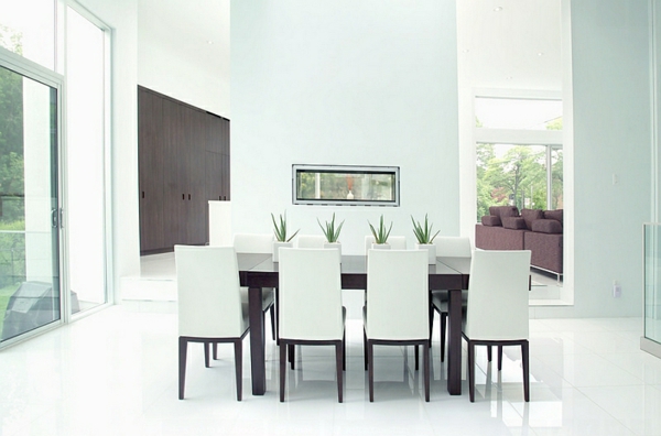 minimalistisch einrichten esszimmer klassische möbeldesigns elegante farben