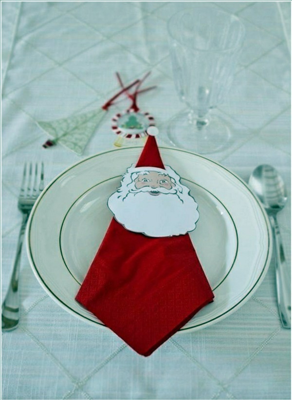 servietten weihnachtlich falten ausgefallene idee weihnachtliche tischdeko