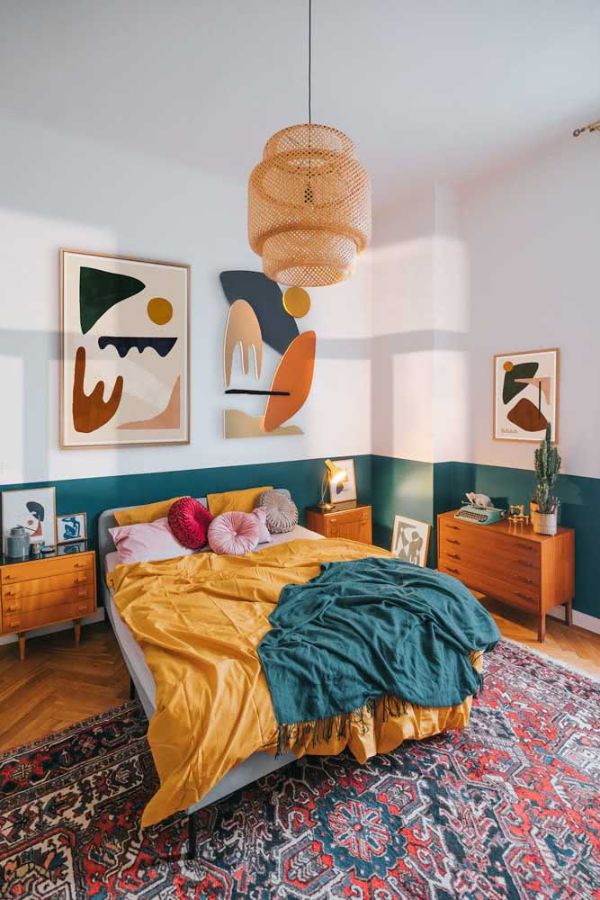 Senfgelb - moderne Schlafzimmer Ideen