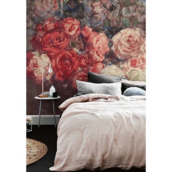 romantisch schlafzimmer gestalten rosentapete romatische stimmung