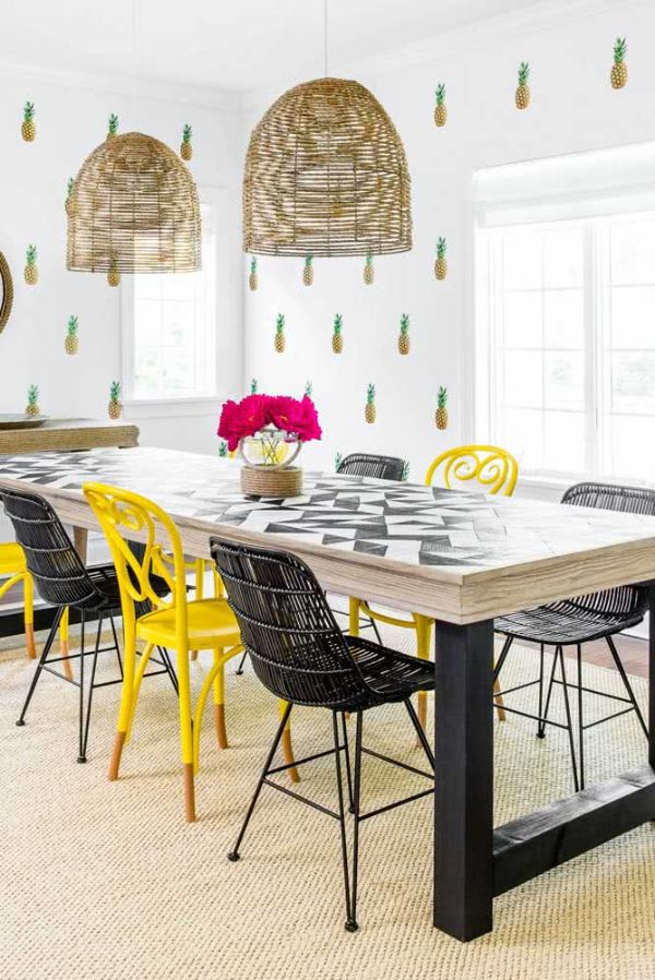 Designer Stuhl - schwarz Gelbe Ideen