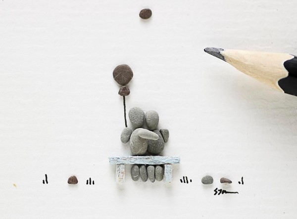 Steinbilder basteln – Ideen zum Inspirieren und Anleitung zum Nachmachen niedliche winzige idee