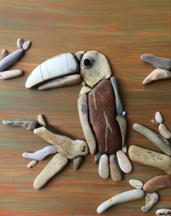 Steinbilder basteln – Ideen zum Inspirieren und Anleitung zum Nachmachen tukan vogel ideen diy
