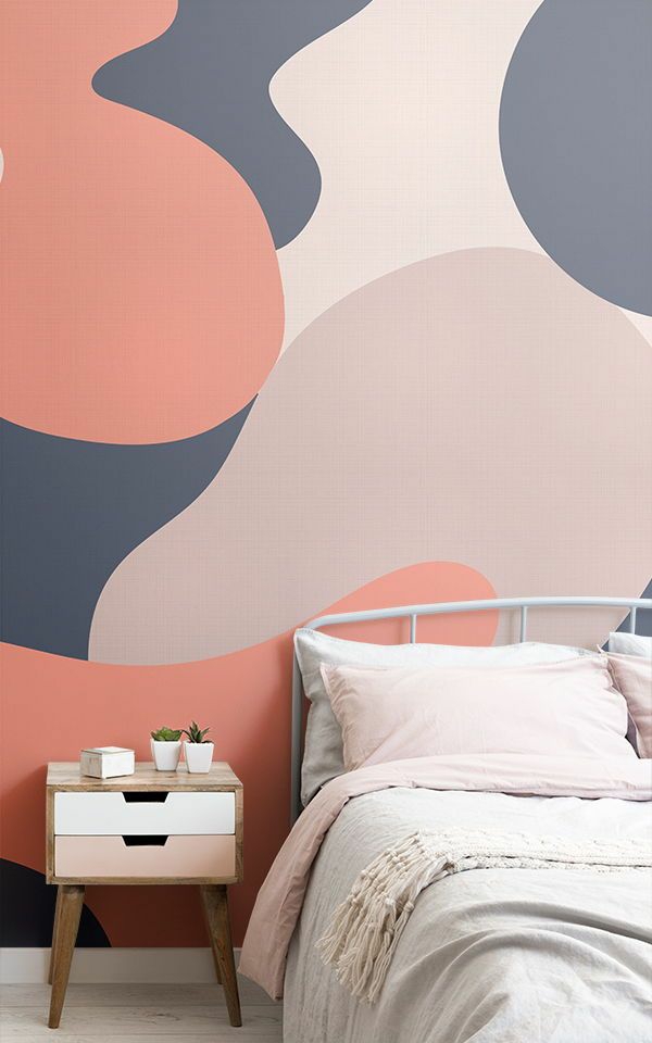 abstrakte tapeten designs schlafzimmer wände