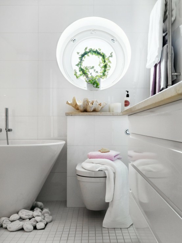 badezimmer fensterbank deko kleines badezimmer ausgefallenes badfenster pflanze