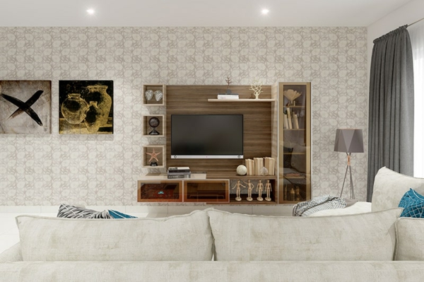 elegante wohnzimmer tapeten ideen helles design