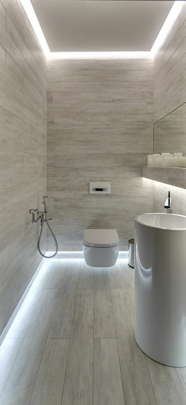 indirekte beleuchtung badezimmer eingebildete led streifen