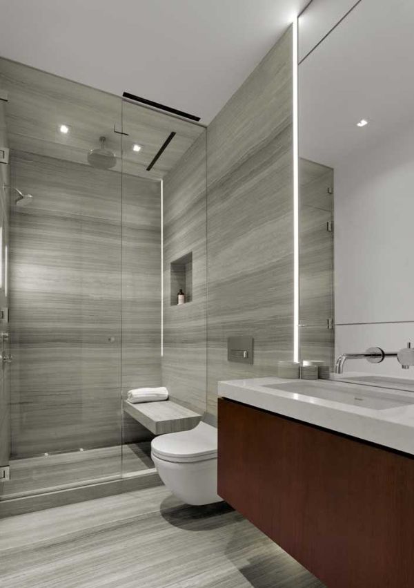 modernes Badezimmerdesign graues Badezimmer