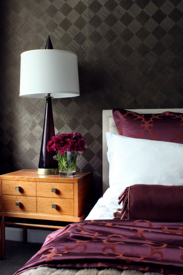 wandtapete schlafzimmer elegante tapete dekoideen blumen