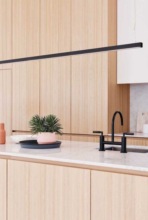 Holzküche - moderne minimalistische Holzoptik