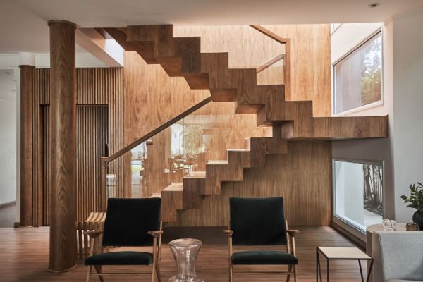 Treppenhaus - tolle Wandideen aus Holz