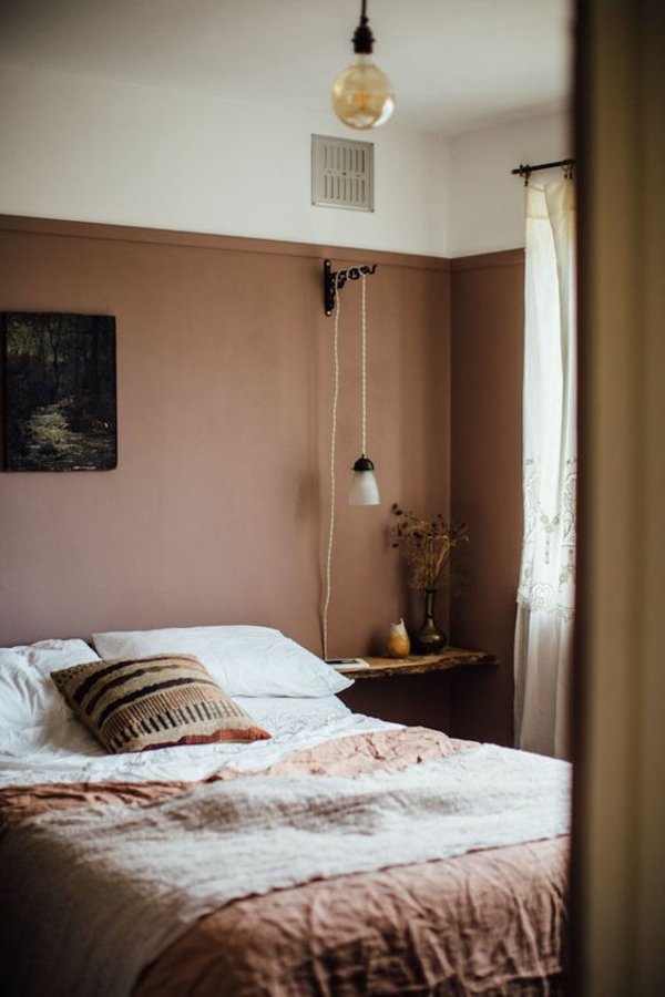 wandfarbe braun schlafzimmer einrichten dekorieren