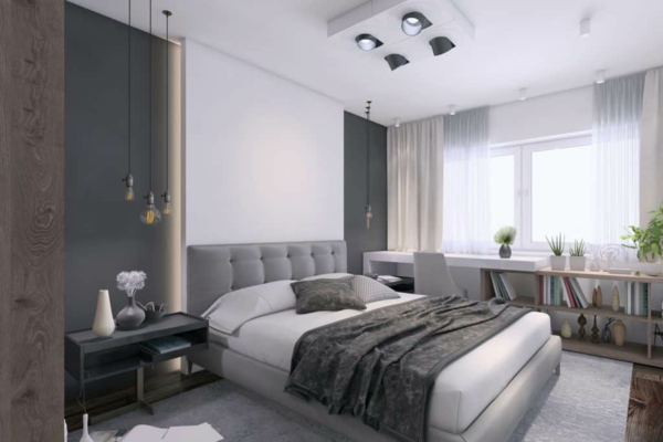 graues schlafzimmer ideen minimalistische einrichtung ideen