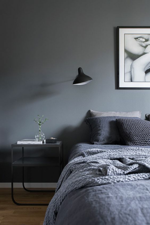 graues schlafzimmer ideen moderne wanddeko schöne wohnideen