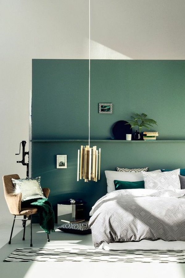 grünes schlafzimmer frischer look schlafzimmer einrichten ideen