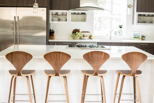 barhocker kücheninsel retro design zeitgenössischer look