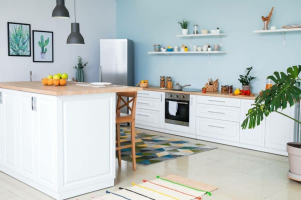 offene wohnküche skandinavische küche hell farben frisches interieur