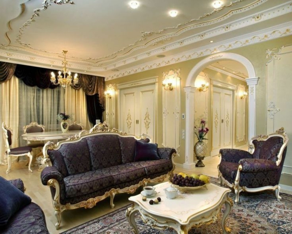 barock-stil wohnzimmer adelige einrichtung beispiele