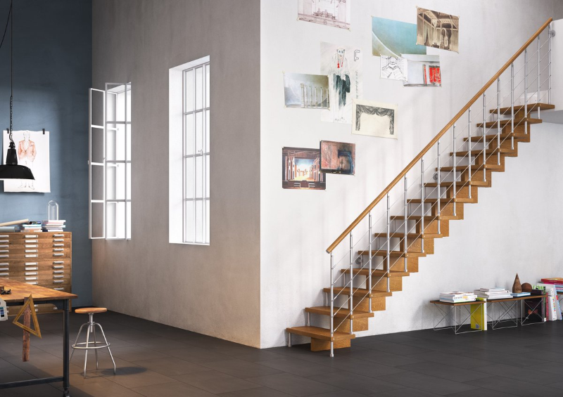 Moderne Treppen Ideen – Wichtige Auswahlkriterien beim Kauf stahl und holz geradelaeufige treppe