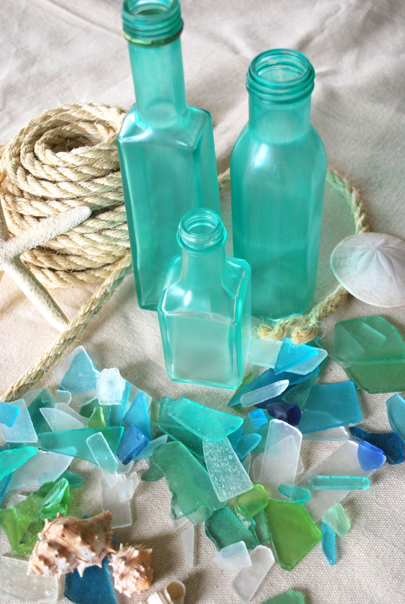 Basteln mit Meerglas – 20 sommerliche Ideen zum Inspirieren buntglas altglas recycling
