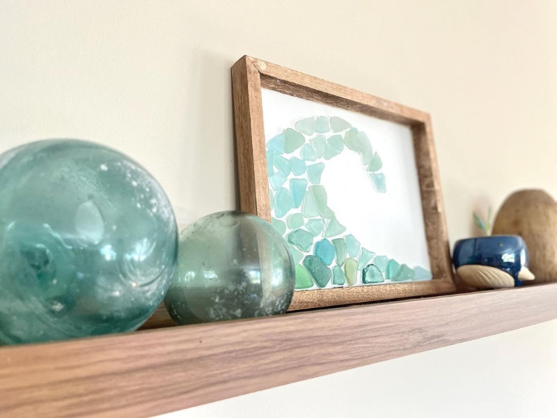 Basteln mit Meerglas – 20 sommerliche Ideen zum Inspirieren strandglas bild welle