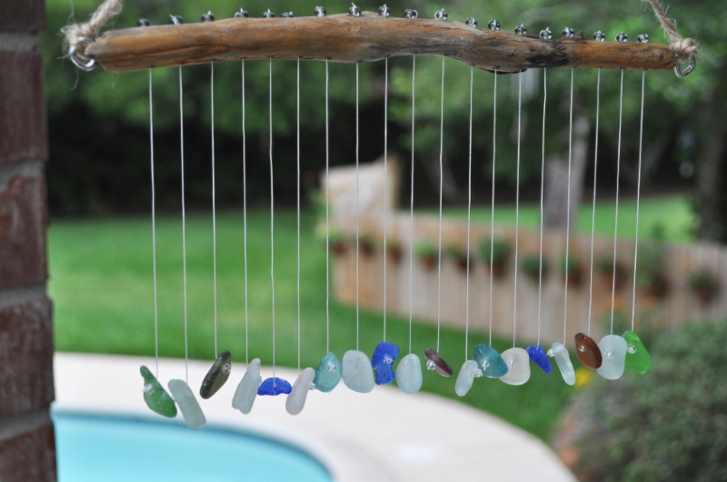 Basteln mit Meerglas – 20 sommerliche Ideen zum Inspirieren windspiel schoen elegant